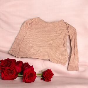 No Comment Sweater Waffle Knit